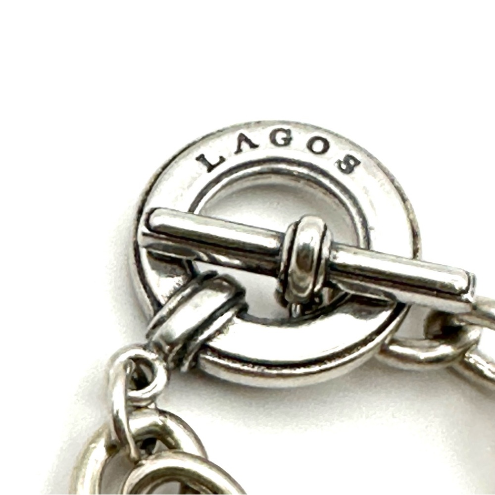 Lagos Silver Heart Love / Hate Charm Bracelet RARE - Picture 4 of 8